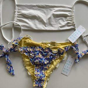 Frankies Bikinis: New with tags, white Kailyn top size Small